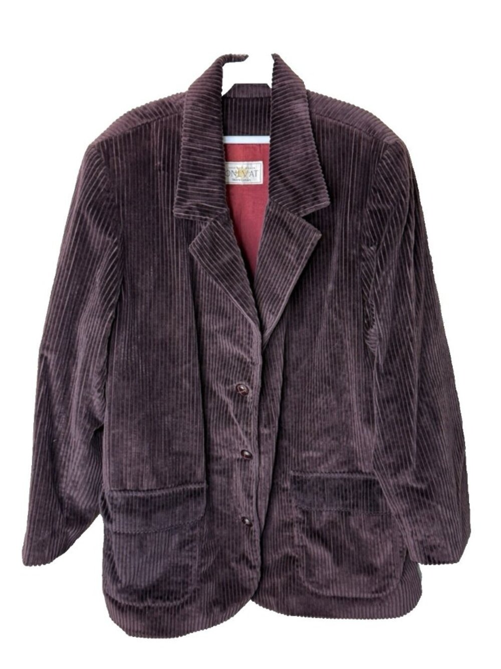 Vintage 80s Wide Whale Corduroy Blazer Jacket Baggy Barn Chore USA